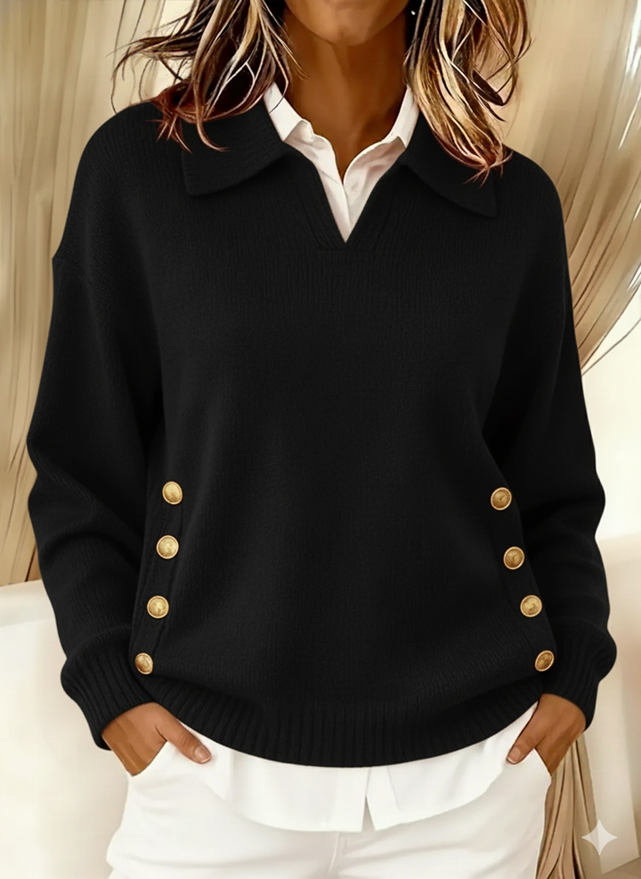 Lorayne | Button Detail Knit Sweater
